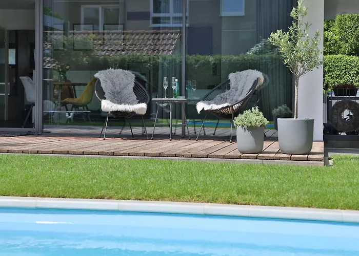 Modernes Studio-apartment - Gartenblick Apartament