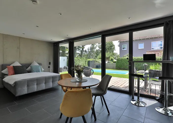 Apartament Modernes Studio-apartment - Gartenblick